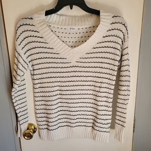 Striped V-Neck Sweater
